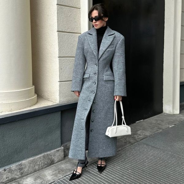 The Bellamy Structured Waist Long Coat