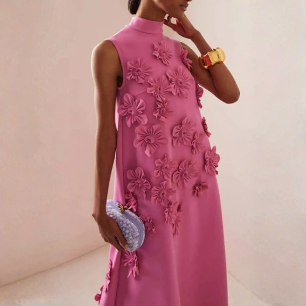 The Amara Flower Embellished Maxi Dress