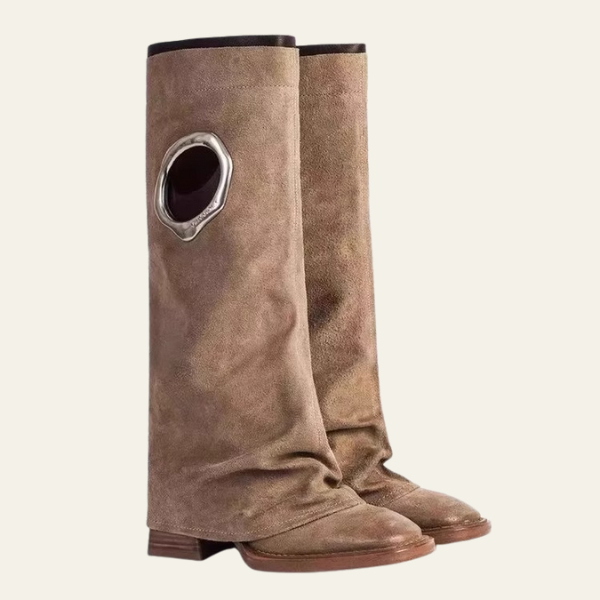 The Sorella Cutout Square-Toe Western Boots