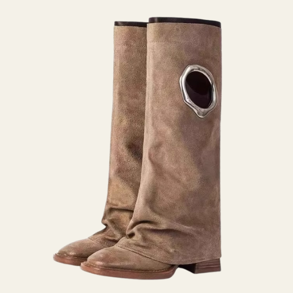 The Sorella Cutout Square-Toe Western Boots