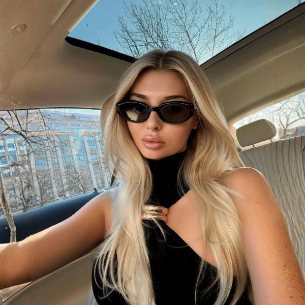 The Aurélie High-Neck Halter Top with Gold Detail