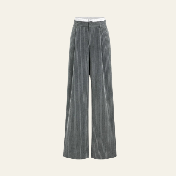 The Calla Pinstripe High-Waist Trousers