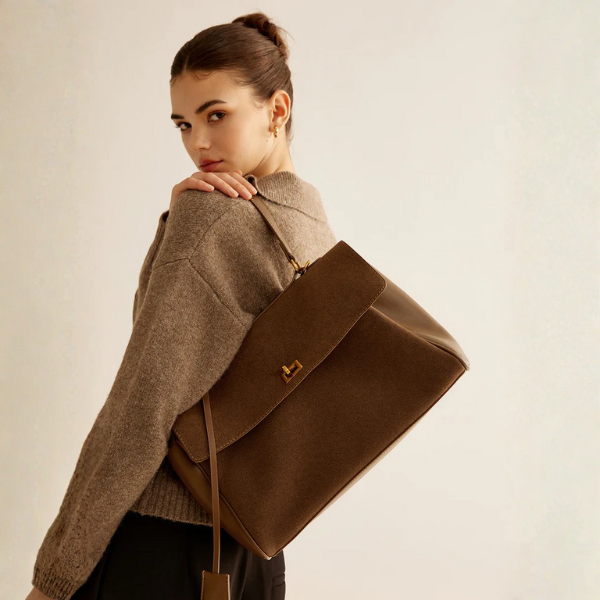The Solenne Structured Flap Tote