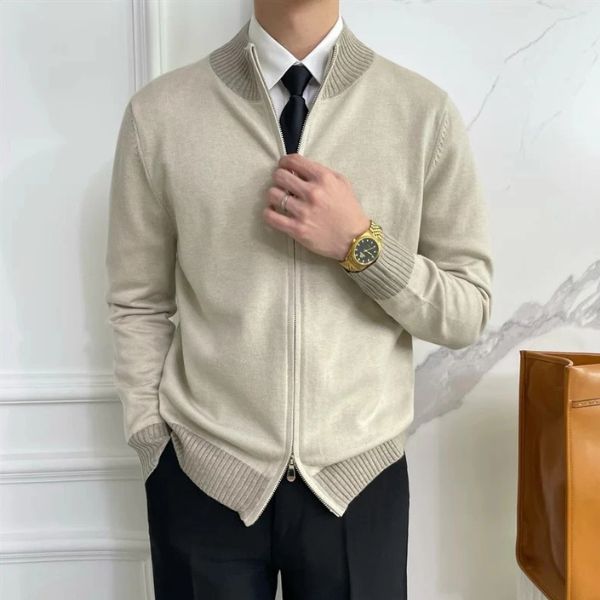 The Corvan Zip-Collar Knit Sweater