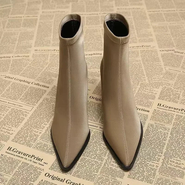 The Noelle Sleek Stretch Ankle Boots