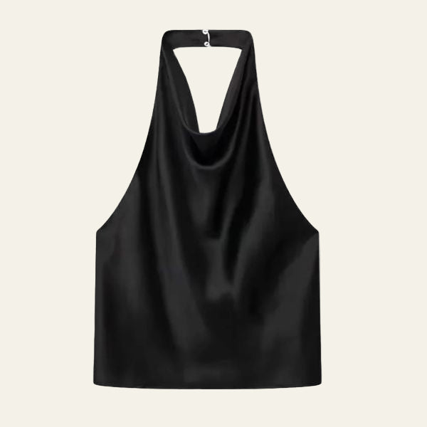 The Solène Draped Halter Neck Top