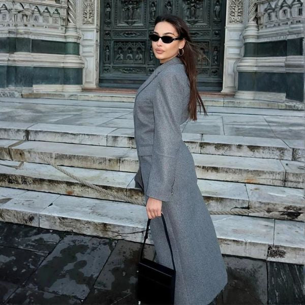The Bellamy Structured Waist Long Coat