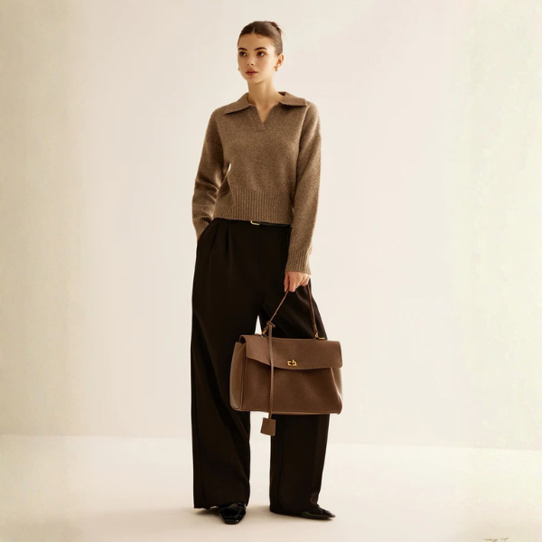 The Solenne Structured Flap Tote