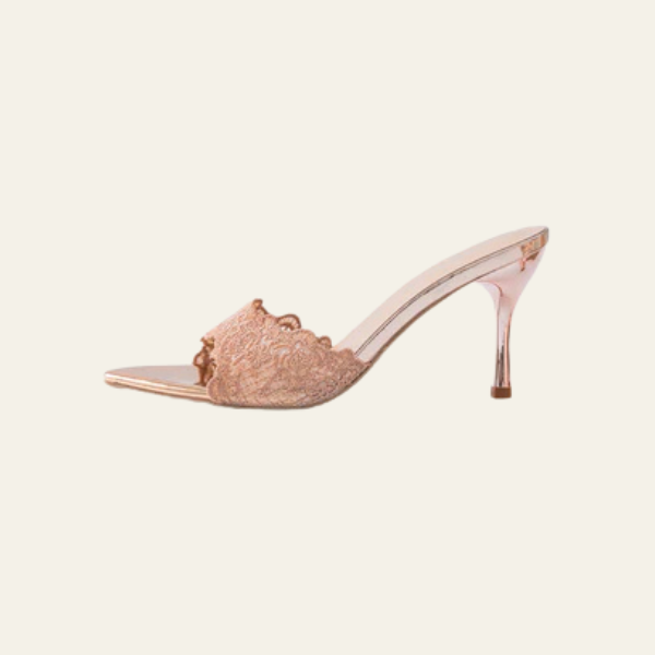 The Amara Lace Pointed Heels