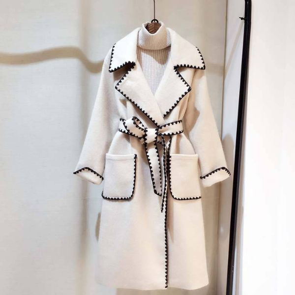 The Novare Stitched Belted Coat