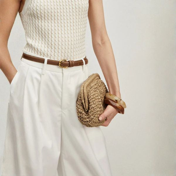 The Sienna Woven Clutch Bag