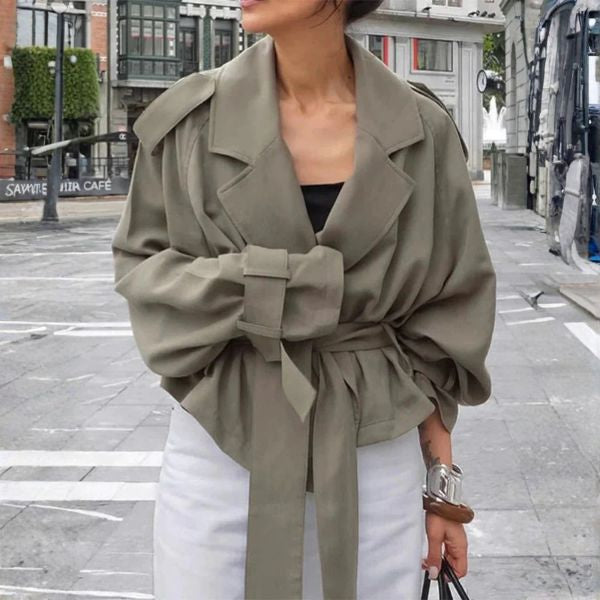 The Renée Oversized Belted Short Trench Coat