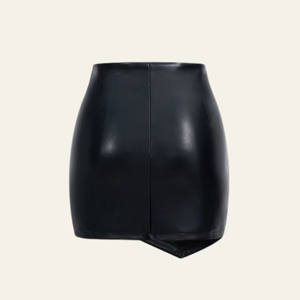 The Lira Asymmetric Ruched Mini Skirt