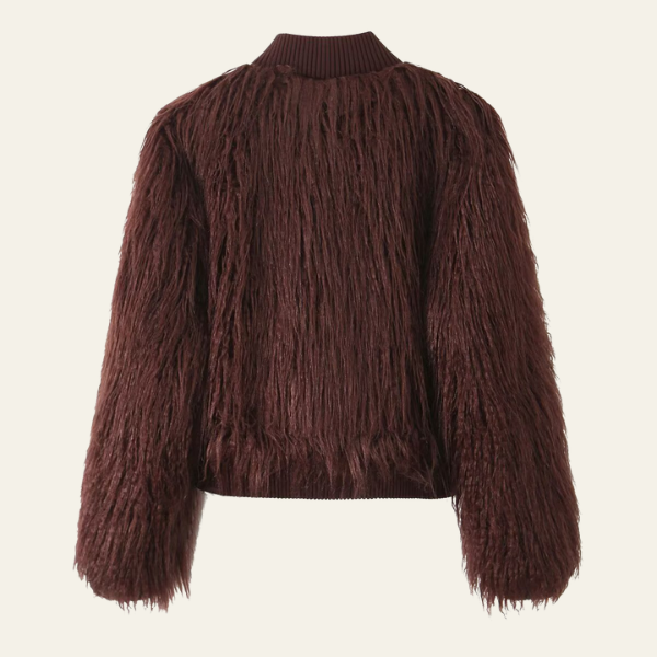 The Aurelia Faux-Fur Knit Retro Coat