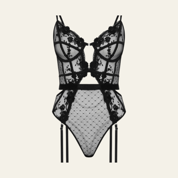 The Verona Embroidered Lace Bodysuit