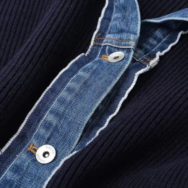 The Marenya Women’s Cardigan with Denim Trim