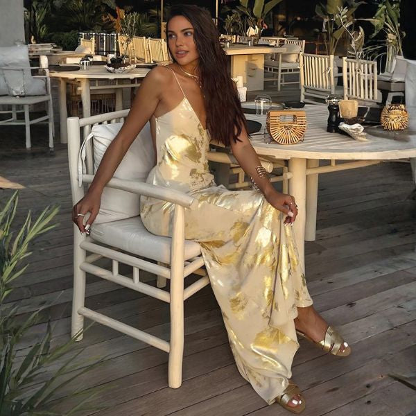 The Santorini Evening Slip Maxi Dress