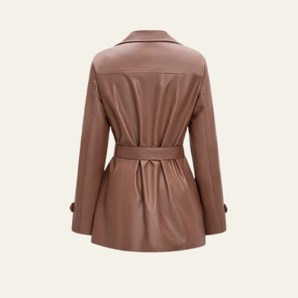 The Livia Belted Button Jacket