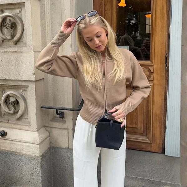 The Amélie Ribbed Knit Cardigan