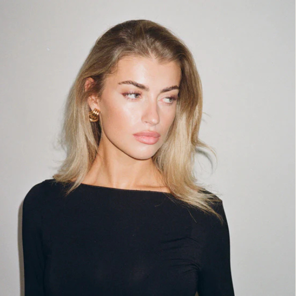 The Elara Interlock Hoop Earrings