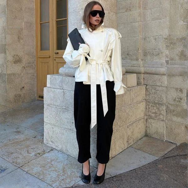 The Varese Belted Short Trench Jacket