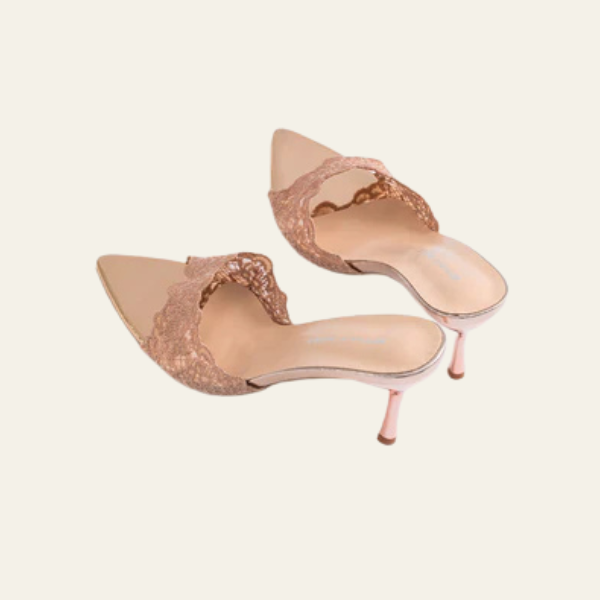 The Amara Lace Pointed Heels