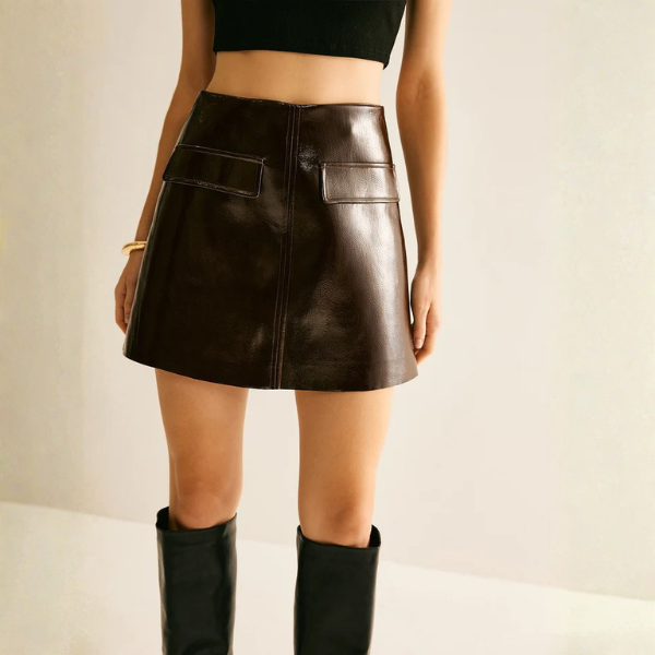 The Corinne Zip Detail Mini Skirt