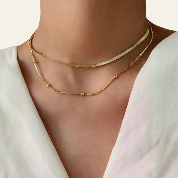 The Elenya Layered Gold Necklace