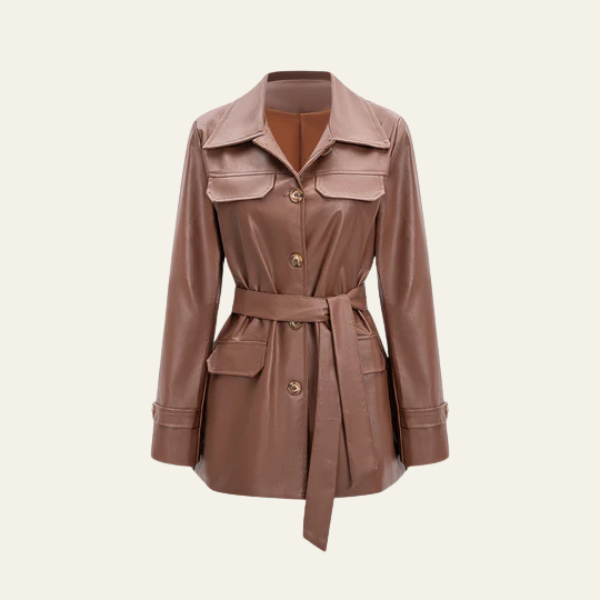 The Livia Belted Button Jacket