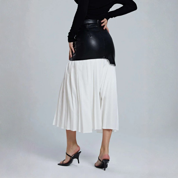 The Livia Contrast Midi Skirt
