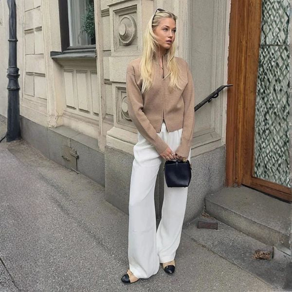 The Amélie Ribbed Knit Cardigan