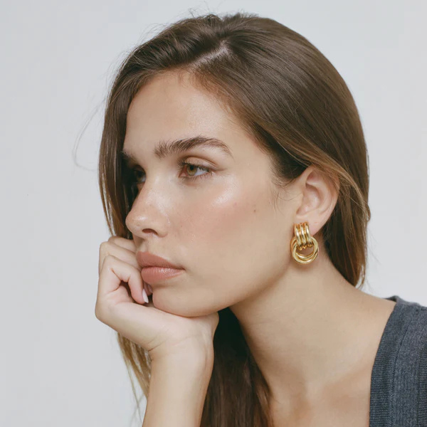 The Elara Interlock Hoop Earrings