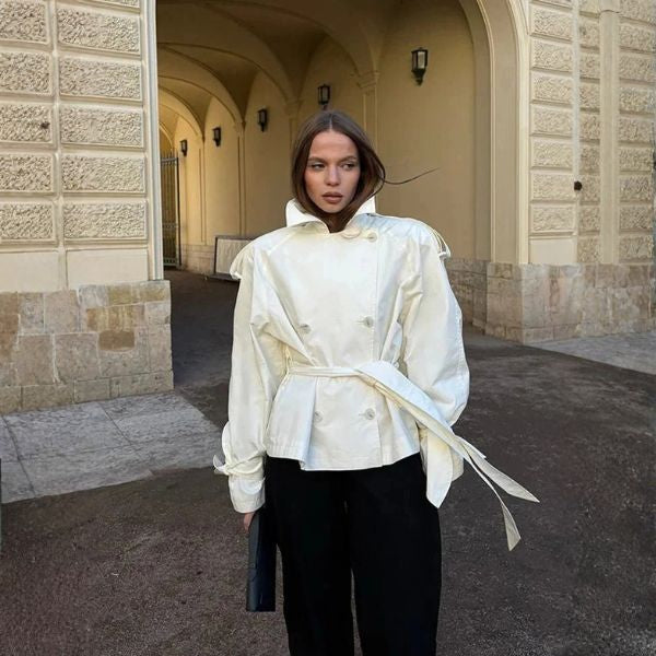 The Varese Belted Short Trench Jacket