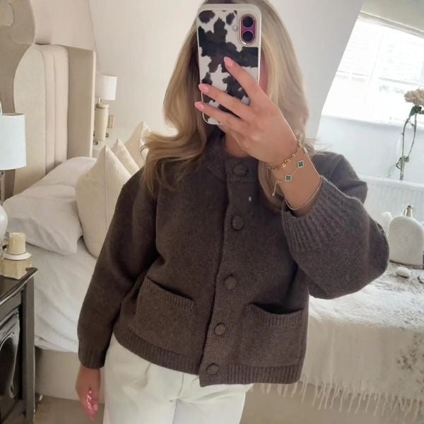 The Amara Chunky Button-Up Cardigan