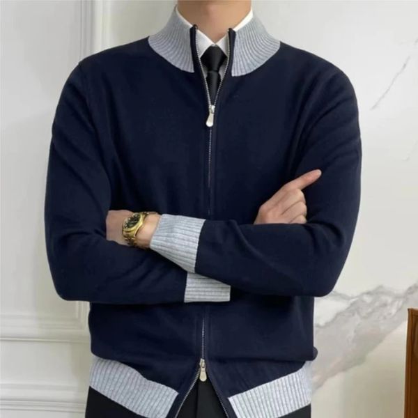 The Corvan Zip-Collar Knit Sweater