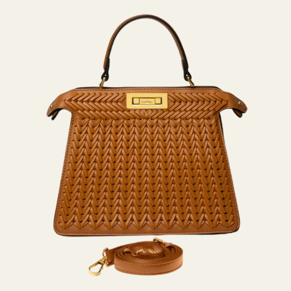 The Alora Woven Top-Handle Bag