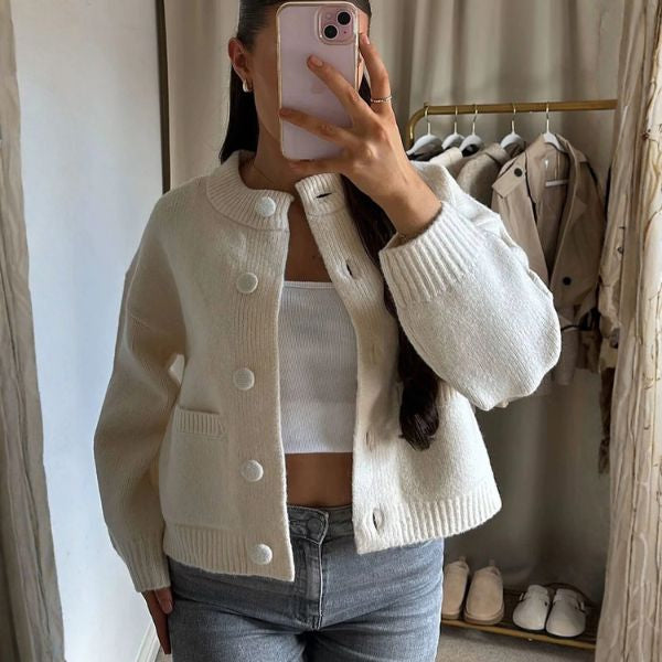 The Amara Chunky Button-Up Cardigan