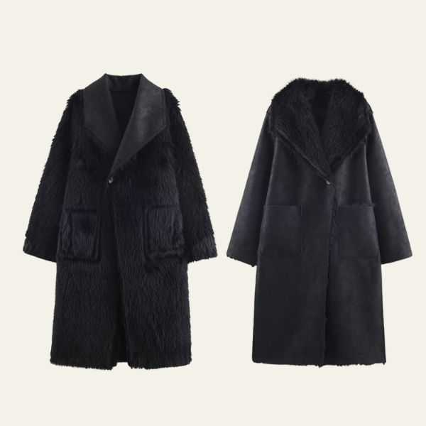 The Oslo Reversible Shearling Long Coat