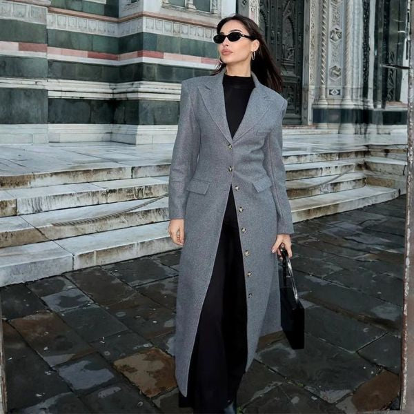 The Bellamy Structured Waist Long Coat