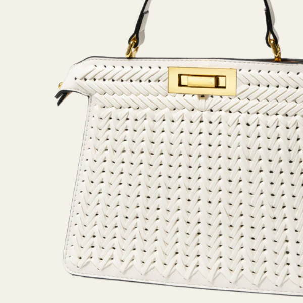 The Alora Woven Top-Handle Bag