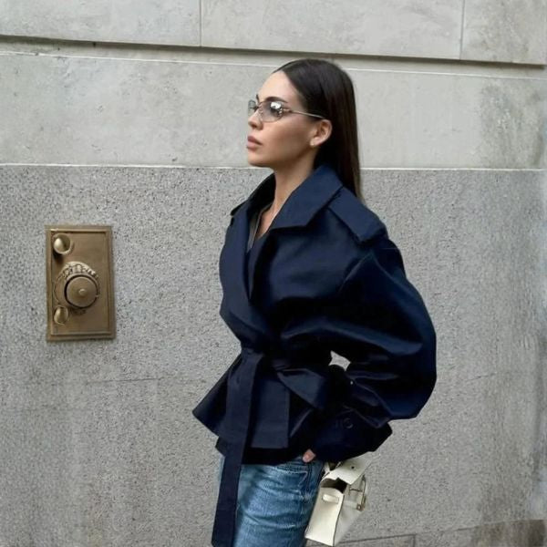 The Renée Oversized Belted Short Trench Coat