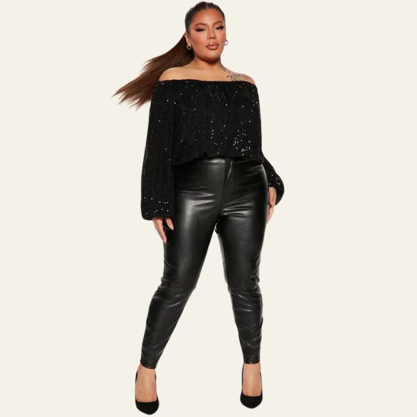 The Celviera Sequin Off-Shoulder Blouse