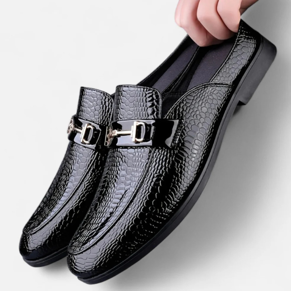 The Varese Textured Buckle Loafers