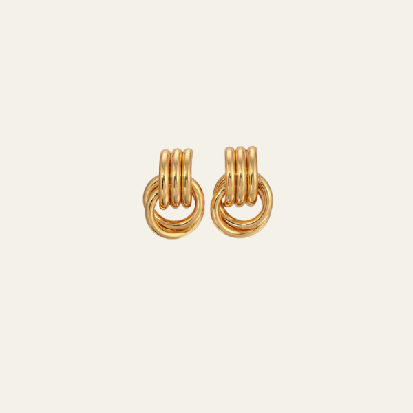 The Elara Interlock Hoop Earrings