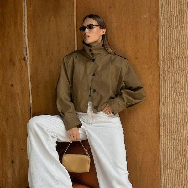 The Rowan Cropped Utility Jacket
