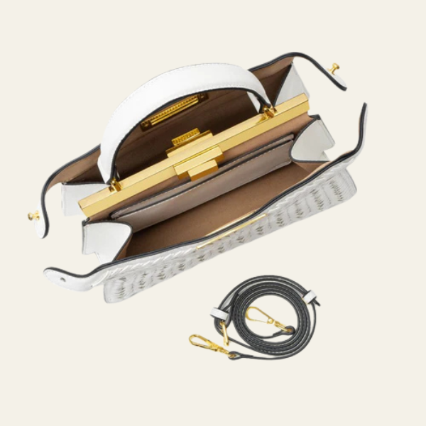 The Alora Woven Top-Handle Bag