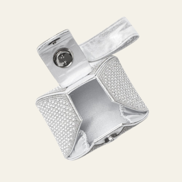 The Sorella Crystal Pyramid Clutch