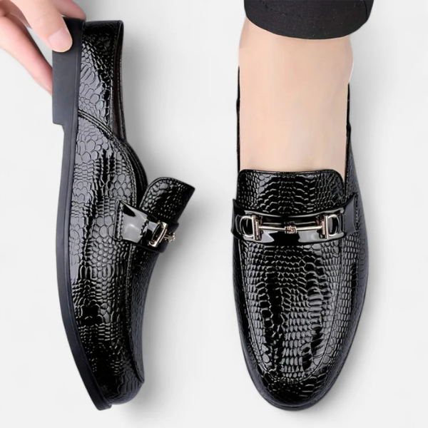 The Varese Textured Buckle Loafers
