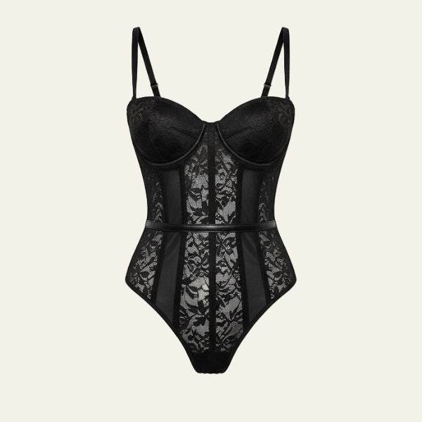 The Noémie Lace Corset Bodysuit