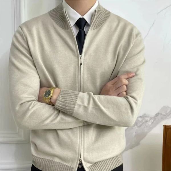 The Corvan Zip-Collar Knit Sweater